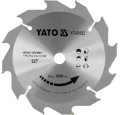 TOYA - Keményfém lapkás fűrészlap fára 170x16mm 12 fog