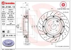 BREMBO Féktárcsa Kétrészes féktárcsa Ø380mm 09. A190.13