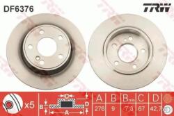 TRW Féktárcsa tömör Ø276mm DF6376