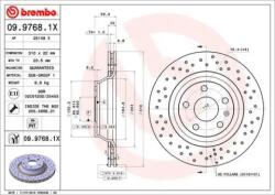 BREMBO féktárcsa perforált/belső hűtéses Ø310mm 09.9768. 1X