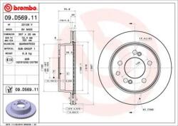 BREMBO féktárcsa belső hűtéses Ø307mm 09. D569.11