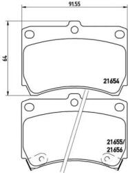 BREMBO fékbetét készlet, tárcsafék P49 016