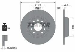 TEXTAR Féktárcsa tömör Ø282mm 92140803