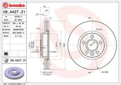 BREMBO Féktárcsa szellőző Ø300mm 09. A427.31
