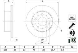 Bosch Féktárcsa - lakkolt 0 986 479 E02