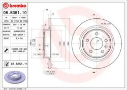 BREMBO Féktárcsa tömör Ø292mm 08. B351.11