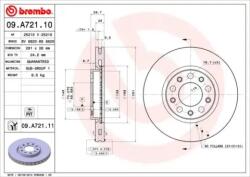 BREMBO Féktárcsa szellőző Ø281mm 09. A721.11