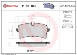 BREMBO fékbetét készlet P65 040