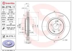 BREMBO Féktárcsa - fényezett 09. E776.11