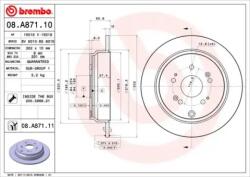 BREMBO Féktárcsa tömör Ø302mm 08. A871.11