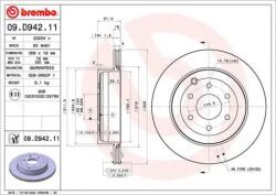BREMBO féktárcsa belső hűtés Ø308mm 09. D942.11