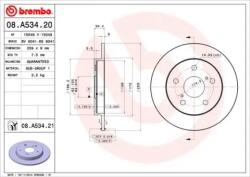 BREMBO Féktárcsa tömör Ø259mm 08. A534.21