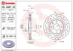 BREMBO fékkorong lyukasztás/belső hűtött Ø266mm 09.4987. 2X