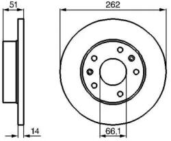 Bosch tömör féktárcsa Ø262mm 0 986 478 991