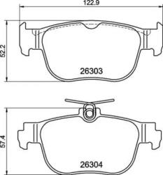 BREMBO fékbetét készlet P85 189