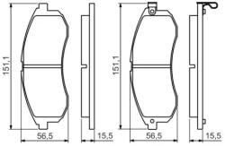 Bosch fékbetét készlet, tárcsafék 0 986 494 362