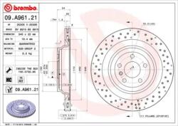 BREMBO fékkorong lyukasztás/belső hűtött Ø345mm 09. A961.21
