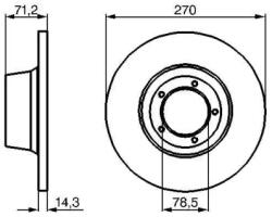 Bosch tömör féktárcsa Ø270mm 0 986 478 190