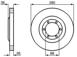 Bosch szellőző féktárcsa Ø280mm 0 986 478 437