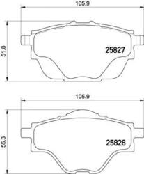 BREMBO fékbetét készlet P61 124