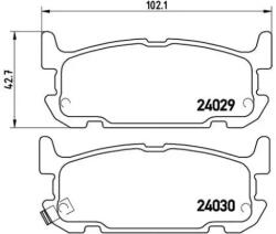 BREMBO fékbetét készlet, tárcsafék P49 031