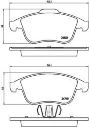 BREMBO fékbetét készlet, tárcsafék P68 047X
