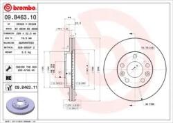 BREMBO Féktárcsa szellőző Ø269mm 09. B463.11