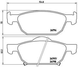 BREMBO fékbetét készlet, tárcsafék P28 044