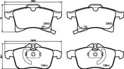 BREMBO fékbetét készlet, tárcsafék P59 089