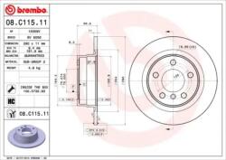 BREMBO Féktárcsa Ø290mm 08. C115.11