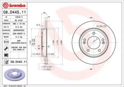 BREMBO Féktárcsa tömör Ø262mm 08. D445.11
