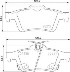 BREMBO fékbetét készlet, tárcsafék P24 216