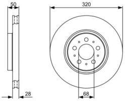 Bosch szellőző féktárcsa Ø320mm 0 986 479 321