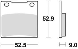 BRAKING fékbetétek, BRAKING (szinterezett keverék CM56) 2 db/csomag - runder - 15 840 Ft