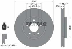 TEXTAR Féktárcsa szellőző Ø300mm 92205605