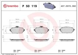 BREMBO fékbetét készlet P50 119