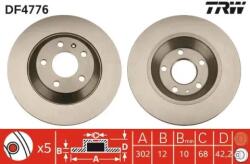 TRW Féktárcsa tömör Ø302mm DF4776