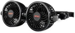 AMIO autós fejtámla ventilátor USB töltővel 2x4" 12V
