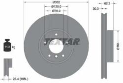 TEXTAR Féktárcsa szellőző Ø332mm 92160805
