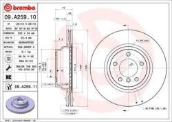BREMBO Féktárcsa szellőző Ø330mm 09. A259.11
