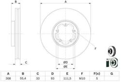 Bosch féktárcsa 0 986 479 D40