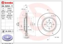 BREMBO Féktárcsa szellőző Ø272mm 09. D253.11