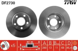 TRW Féktárcsa tömör Ø280mm DF2730