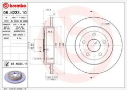 BREMBO Féktárcsa tömör Ø330mm 08. N233.11
