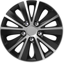 VERSACO Puklica Rapide NC 14 "SILVER & BLACK (fekete-ezüst) króm csavarokkal