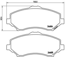 BREMBO fékbetét készlet, tárcsafék P11 022
