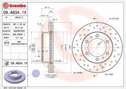 BREMBO féktárcsa 09. A634.1X