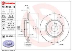 BREMBO Féktárcsa szellőző Ø300mm 09. A742.11