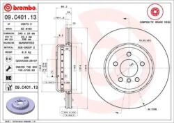 BREMBO Féktárcsa Féktárcsa kétrészes Ø345mm 09. C401.13