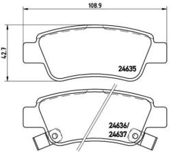 BREMBO fékbetét készlet, tárcsafék P28 046